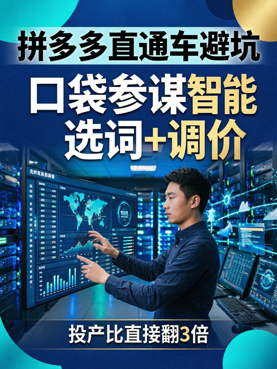 拼多多直通车避坑：口袋参谋智能选词+调价，投产比直接翻3倍
