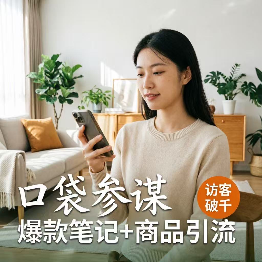 小红书电商种草转化：口袋参谋爆款笔记+商品引流，访客破千