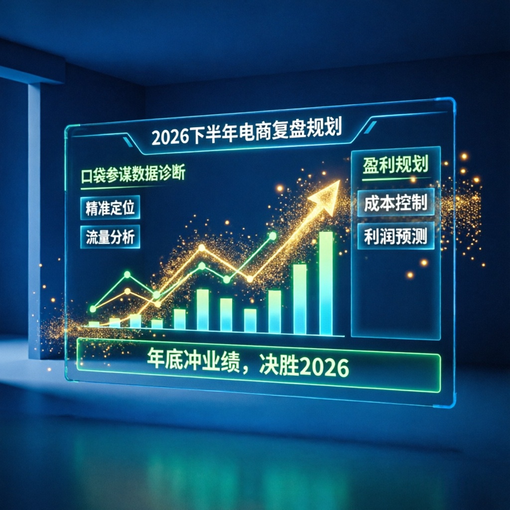 2026下半年电商复盘规划：口袋参谋数据诊断+盈利规划，年底冲业绩