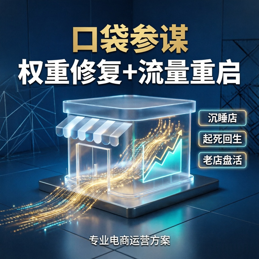淘宝老店盘活：口袋参谋权重修复+流量重启，沉睡店起死回生