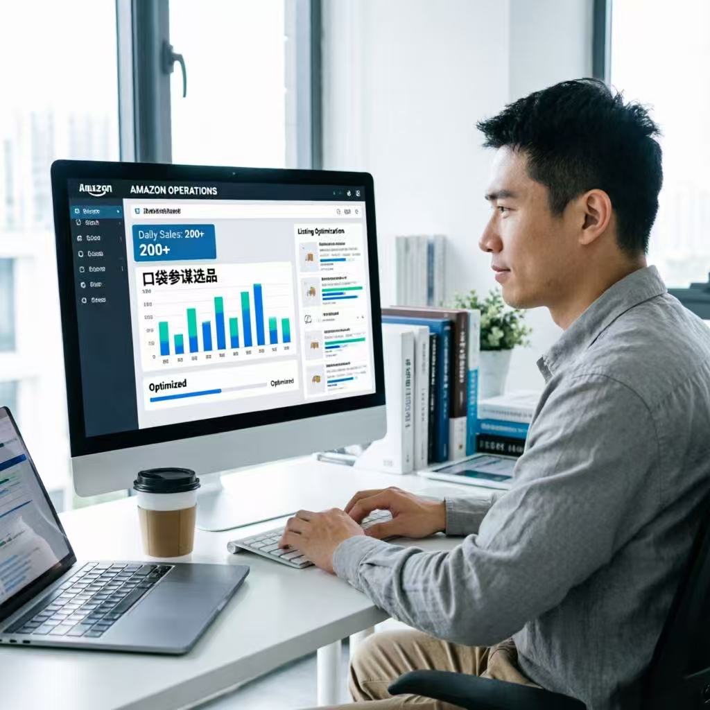 跨境电商亚马逊运营：口袋参谋选品+Listing优化，日出单200+
