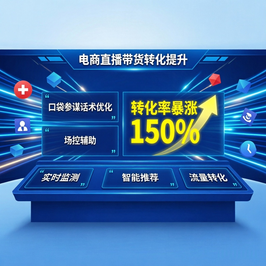 电商直播带货转化提升：口袋参谋话术优化+场控辅助，转化率暴涨150%