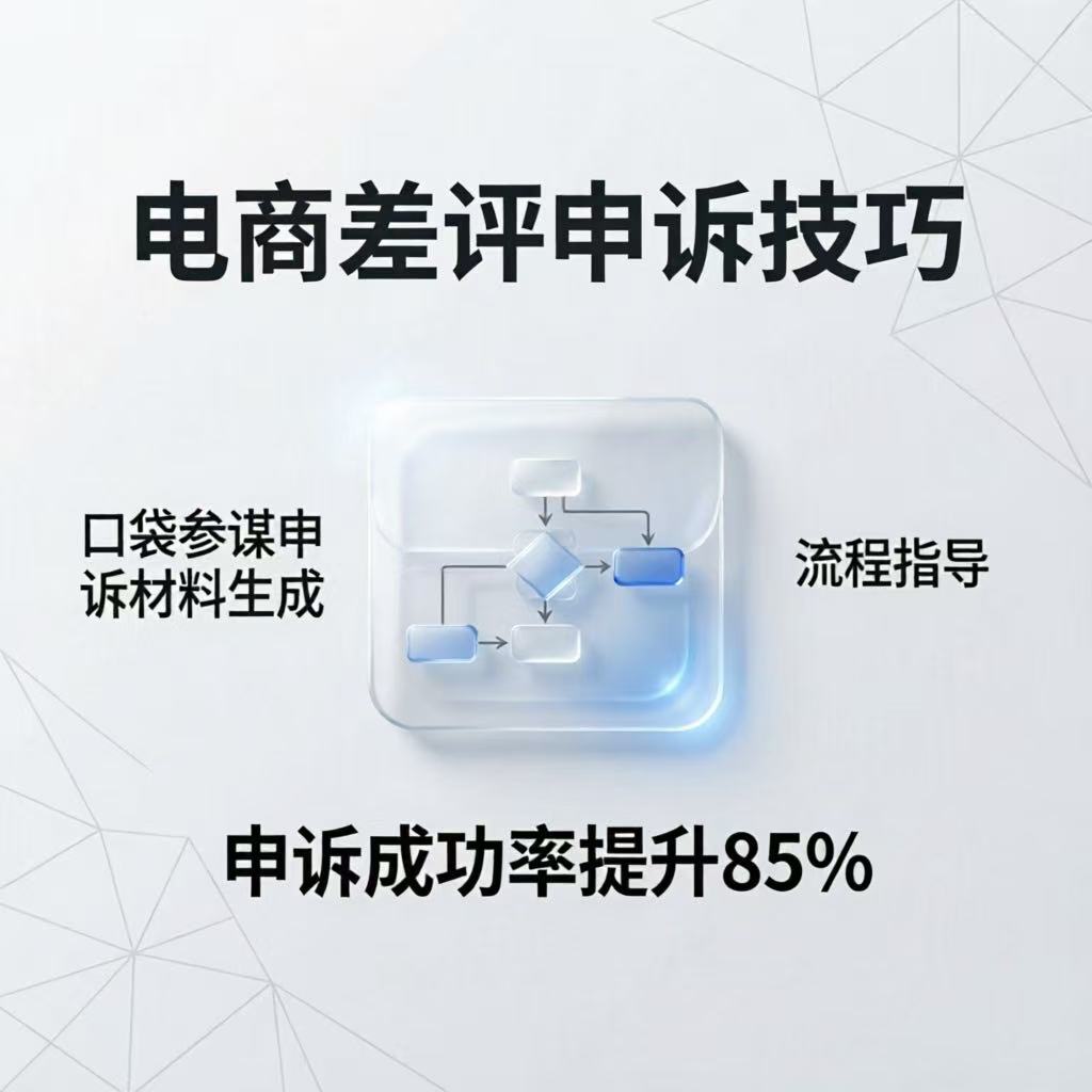 电商差评申诉技巧：口袋参谋申诉材料生成+流程指导，申诉成功率提升85%