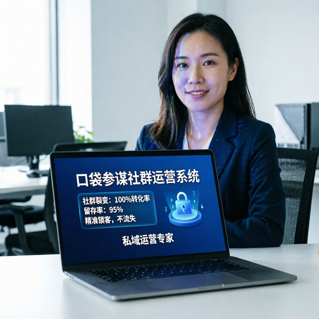 电商私域社群运营：口袋参谋社群裂变+留存转化，精准锁客不流失