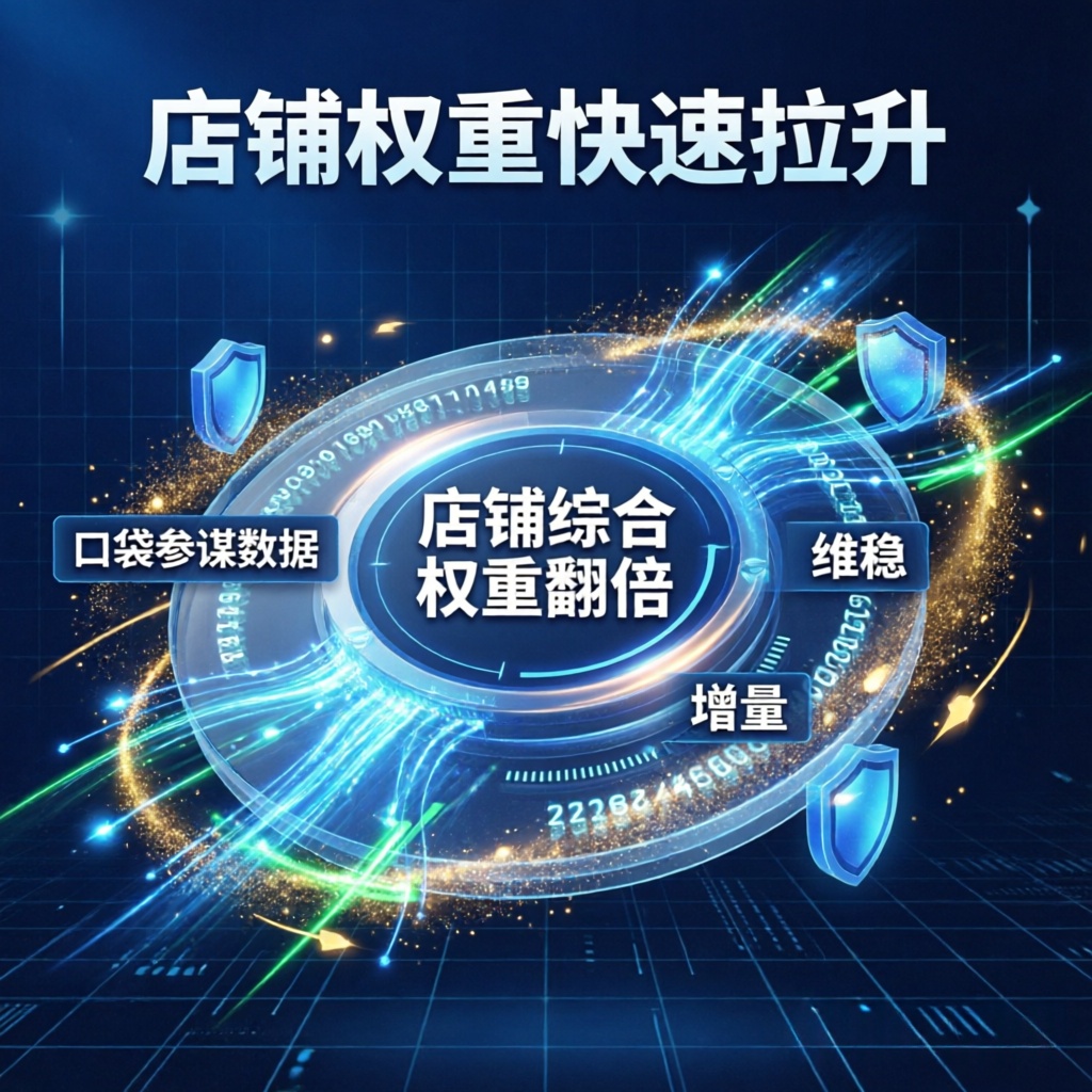 店铺权重快速拉升：口袋参谋数据+维稳+增量，店铺综合权重翻倍